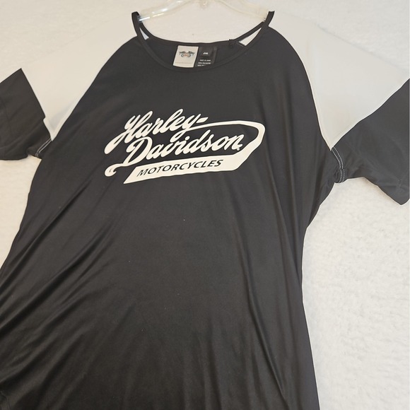 Harley-Davidson Tops - Harley Davidson Motorcycles Women's 2XL Black White Shirt Super Soft Stretch